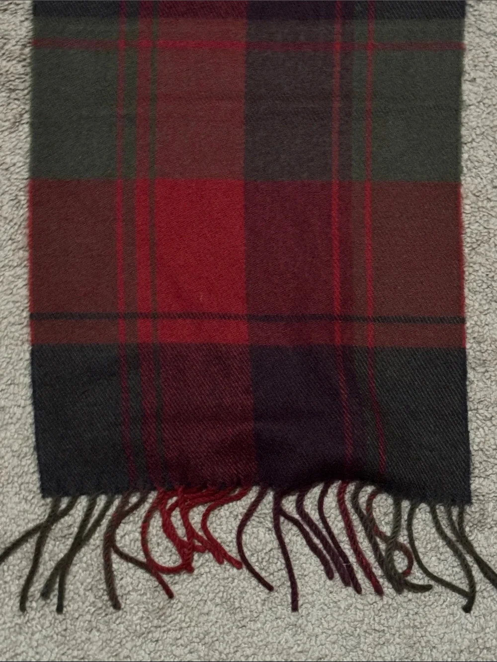 FREE WITH $25 PURCHASE-Plaid Scarf-Unisex-Red/Olive/Black